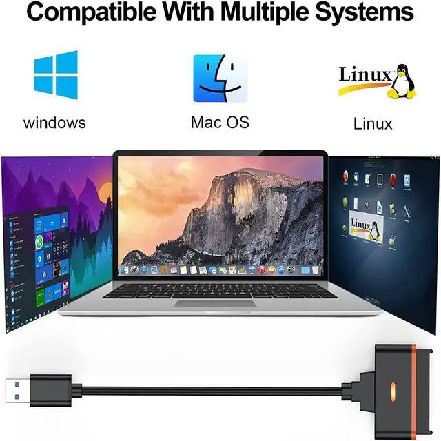 Alt view image 5 of 7 - SATA to USB 3.0 Adapter, USB to SATA III Hard Drive Adapter Cable, USB A SATA Adapter Converter Support UASP Compatible for 2.5 Inch SSD and HDD Data Transfer