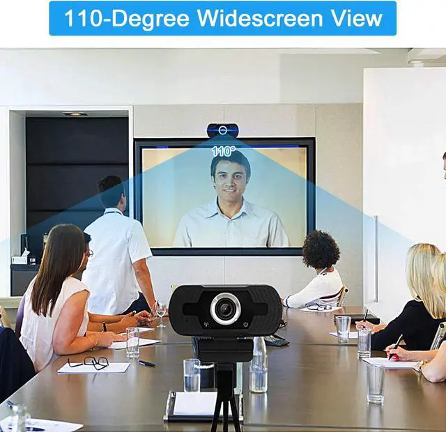 Alt view image 3 of 7 - Full 1080P Webcam with Microphone Pro Streaming Web Camera USB Computer Camera PC Mac Laptop Desktop Video Calling Conferencing Recording with Privacy Shutter (Color: Black)