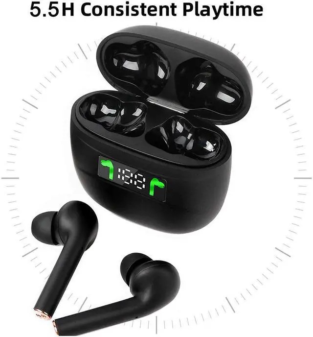 Alt view image 5 of 7 - Wireless Headphones, Wireless Headphones Bluetooth 5.0 IPX6 Sweatproof Noise Cancelling Headphone Built-in Mic Headset for Sports True Wireless Earbuds, Wireless Earphone Bluetooth for iPhone &Android