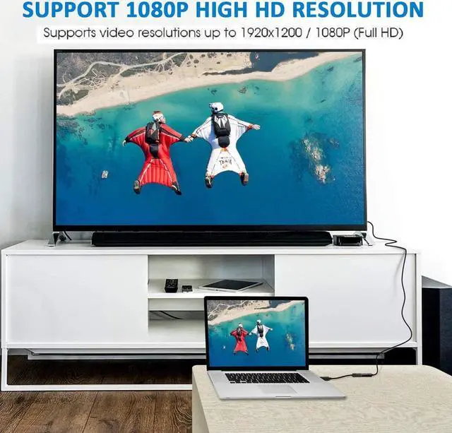 Alt view image 6 of 7 - USB to VGA Adapter,Updated USB 3.0 to VGA Adapter Multi-Display Video Converter Compatible with PC Laptop Windows 7/8/8.1/10,Desktop, Laptop, PC, Monitor, Projector, HDTV