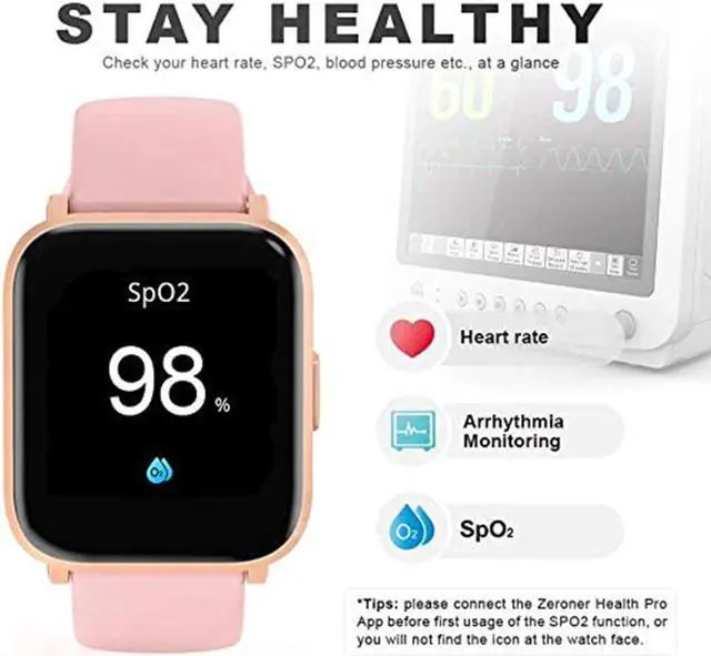 Alt view image 3 of 7 - Smart Watch, Fitness Tracker with Sleep Heart Rate Monitor for Atrial Fibrillation, Activity Tracker Pedometer Waterproof Smart Reminder for Phone