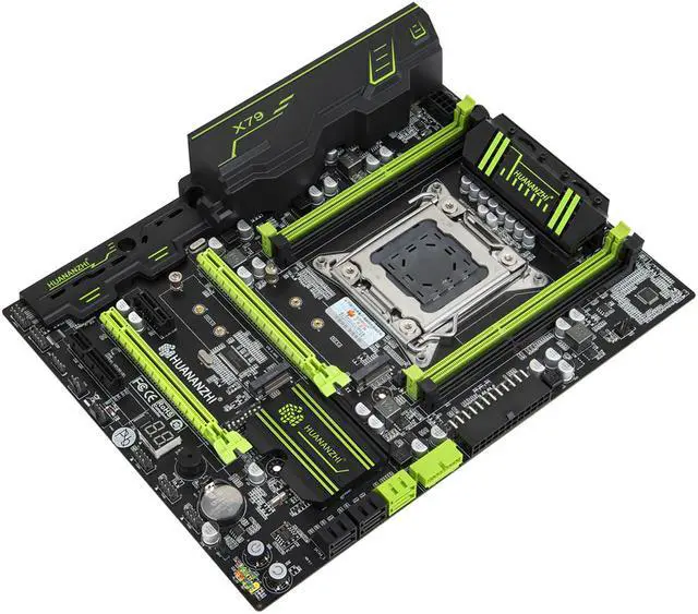 Alt view image 3 of 7 - X79 GREEN 2.49 V3.1 X79 motherboard LGA2011 ATX USB3.0 SATA3 PCI-E NVME M.2 SSD support REG ECC memory and Xeon E5
