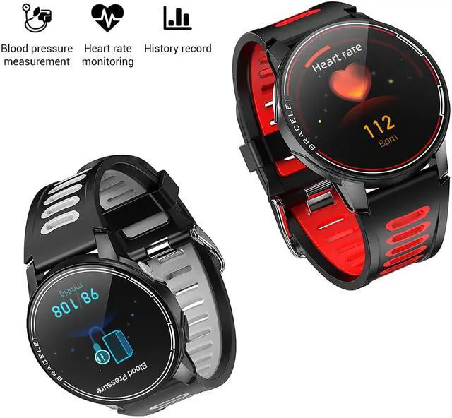 Alt view image 5 of 7 - Sports Smart Watch 1.3 Inch Full Touch Screen Watch Men IP68 Waterproof Silicone Strap SmartWatch for Android IOS Fitness Watches 360mAh Big Battery 60 days Long Standby