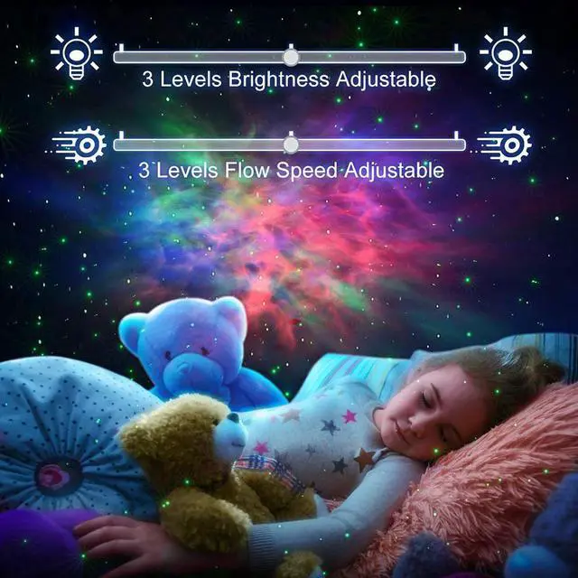 Alt view image 3 of 7 - Star Night Light Projector, Upgrade 15 Lighting Modes 7 Lighting Effects Sky Galaxy Projector LED Nebula Cloud Light with Remote Control for Party Home Theater, Children Kids Baby Adult Bedroom-White