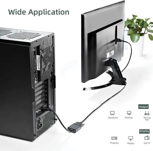 Alt view image 5 of 7 - DisplayPort to DVI Adapter, DP to DVI Adapter (Male to Female) Gold Plated Converter Compatible for Desktop, Laptop, PC