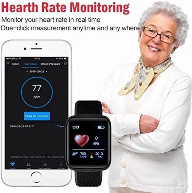 Alt view image 4 of 7 - Activity Tracker Smart Watch, Men’s and Women’s Fitness Tracker, Blood Pressure Monitor, Blood oximeter, Heart Rate Monitor, Waterproof Smart Watch, Compatible with iPhone/Samsung/Android Phones