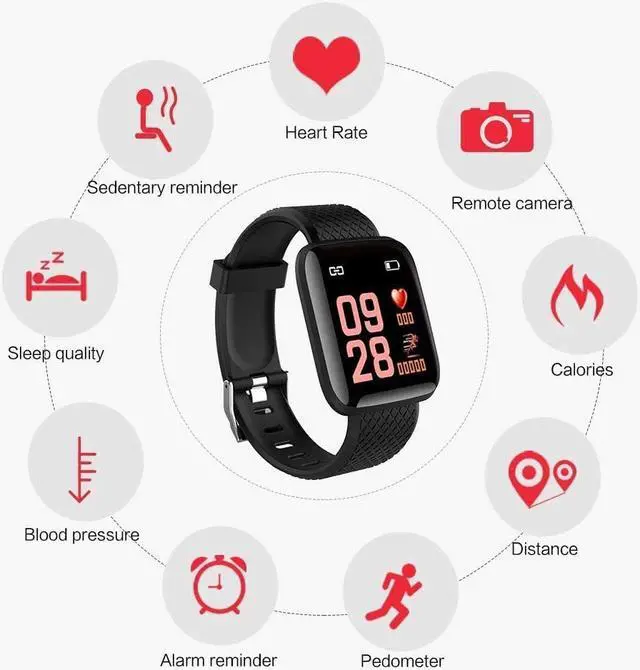 Alt view image 2 of 7 - Activity Tracker Smart Watch, Men’s and Women’s Fitness Tracker, Blood Pressure Monitor, Blood oximeter, Heart Rate Monitor, Waterproof Smart Watch, Compatible with iPhone/Samsung/Android Phones