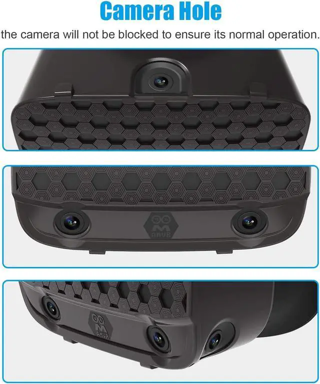 Alt view image 3 of 7 - VR Headset Protective Shell Multiple Colors Cover for Oculus Rift S Accessories (Black)