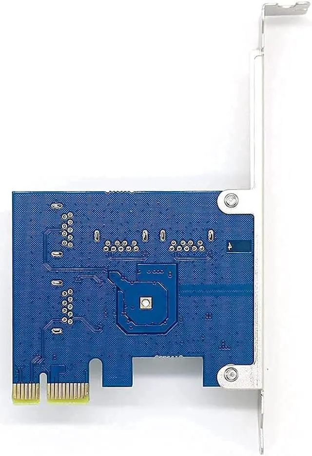 Alt view image 6 of 7 - PCIe 1 to 4 Riser Card, Pcie Splitter 1 to 4 PCI Riser Card, 4 Risers into 1 PCI Card, PCIe Risers 1X to External 4 PCI-e USB 3.0 Adapter Multiplier for Bitcoin Miner Device