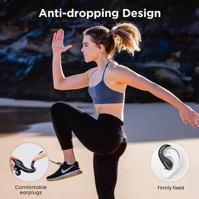Alt view image 6 of 7 - Ture Wireless Earbuds,Bluetooth 5.1 Running Headphones In-Ear,Wireless Earphones with HiFi Stereo Sound,Type-C Quick Charging Case,Single/Twin Mode, Ear Earphones with LED Display for Sports Gym