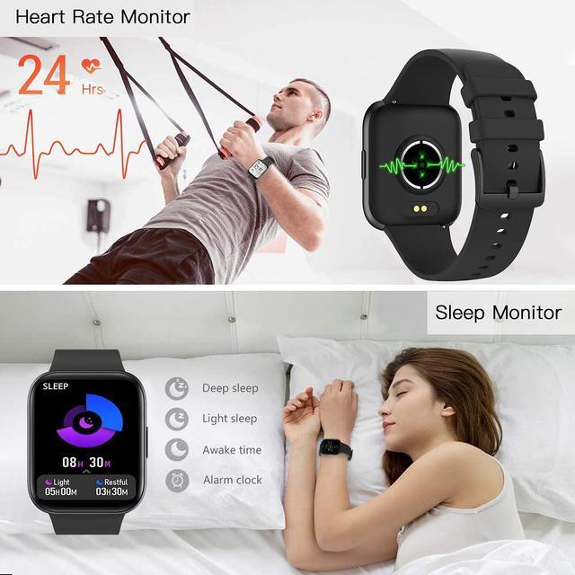 Alt view image 5 of 7 - Smart Watch, 1.69'' Smartwatch for Android Phones and IOS Phones Compatible with iPhone Samsung, IP68 Waterproof Fitness Tracker with Heart Rate and Sleep Monitor Pedometer Smart Watches for Men Women