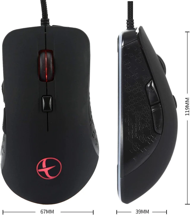 Alt view image 7 of 7 - Wired Warmer Heated Gaming Mouse, Programmable 6 Buttons, 2400 DPI, Ergonomic USB Gaming Mice for Laptop Notebook Windows PC Games