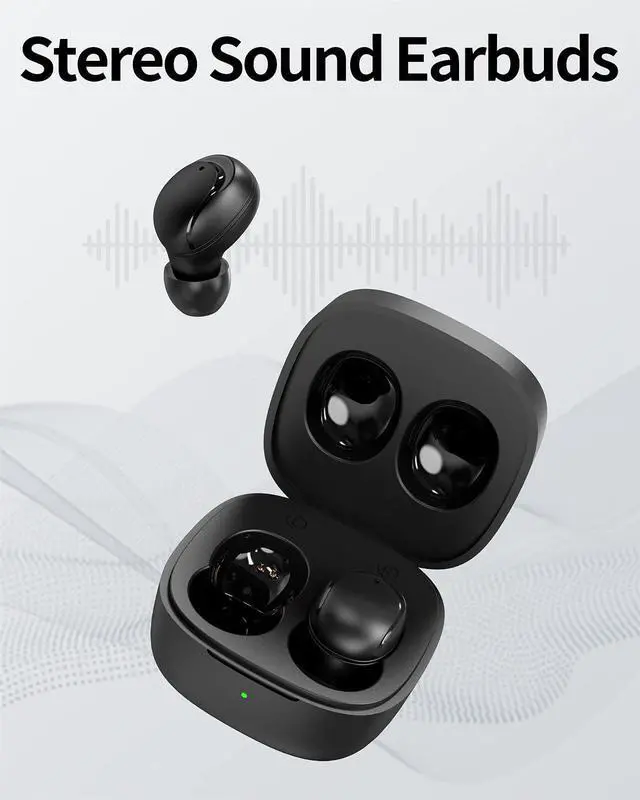 Alt view image 2 of 7 - TWS Wireless Earbuds, Bluetooth 5.0 Earbuds for iOS Android, Mini Earbuds Comfortable True Wireless Earbuds with Microphone Wireless in Ear Earphones Sweatproof 18hrs Playtime Wireless Headphone