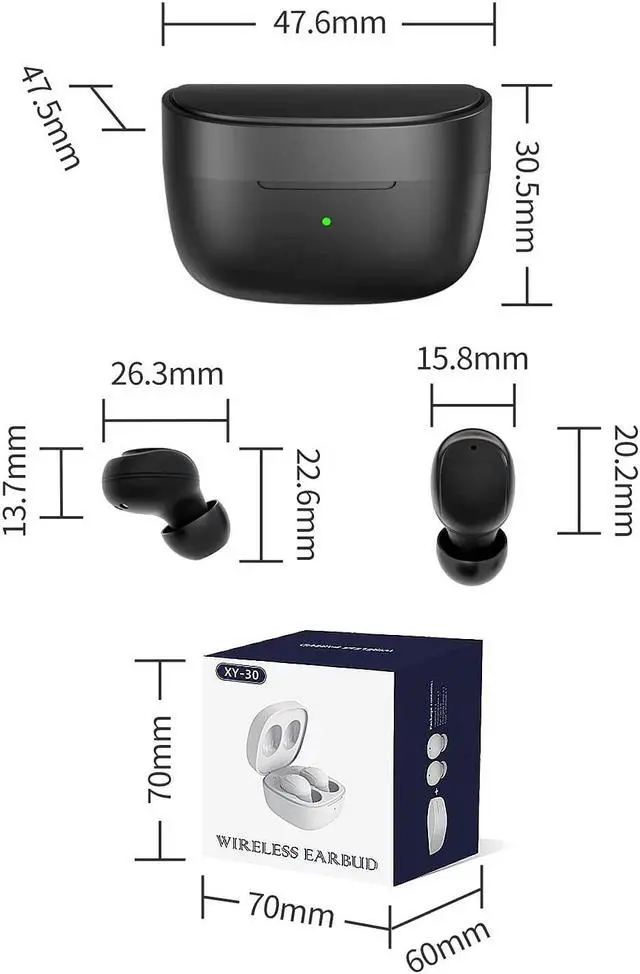 Alt view image 7 of 7 - TWS Wireless Earbuds, Bluetooth 5.0 Earbuds for iOS Android, Mini Earbuds Comfortable True Wireless Earbuds with Microphone Wireless in Ear Earphones Sweatproof 18hrs Playtime Wireless Headphone