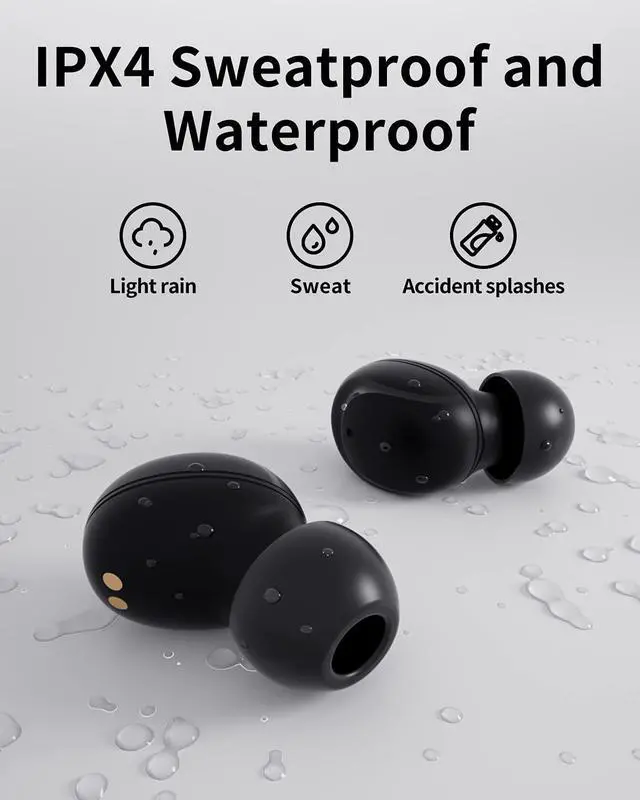Alt view image 6 of 7 - TWS Wireless Earbuds, Bluetooth 5.0 Earbuds for iOS Android, Mini Earbuds Comfortable True Wireless Earbuds with Microphone Wireless in Ear Earphones Sweatproof 18hrs Playtime Wireless Headphone