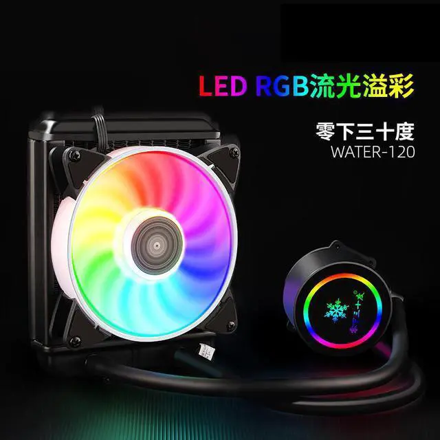 Alt view image 6 of 6 - CPU Liquid Cooler, CPU Water Cooling Cooler Fan Ventilador 120 RGB For Intel LGA 1150 1151 1155 1200 1366 2011 AMD AM3 AM4 Liquid Radiator