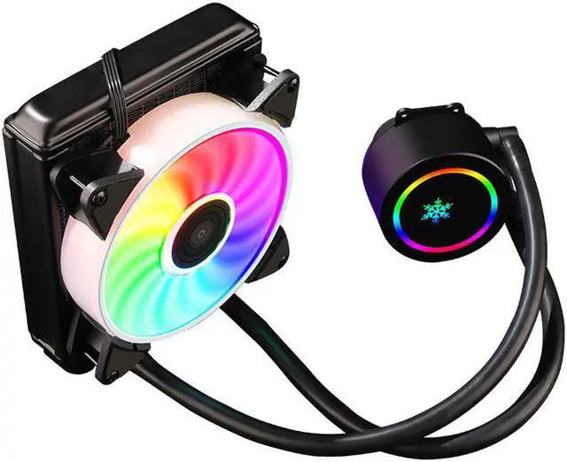 Alt view image 4 of 6 - CPU Liquid Cooler, CPU Water Cooling Cooler Fan Ventilador 120 RGB For Intel LGA 1150 1151 1155 1200 1366 2011 AMD AM3 AM4 Liquid Radiator