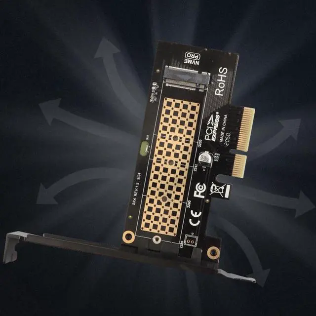 Alt view image 6 of 7 - M.2 NVME SSD to PCIe 4.0 x4 Adapter, M.2 2280 2260 2242 2230 SSD to PCIe 3.0 x4 Host Controller Expansion Card for PC Desktop, Support Windows, Mac & Linux OS
