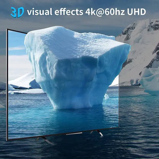 Alt view image 2 of 7 - 4 Port DisplayPort KVM Switch 3D UHD 4K@60Hz 4 in 1 Out USB and DP KVM Switcher for 4 PCs Share Keyboard Mouse Monitor and USB 2.0 Devices, with 4 USB Cables