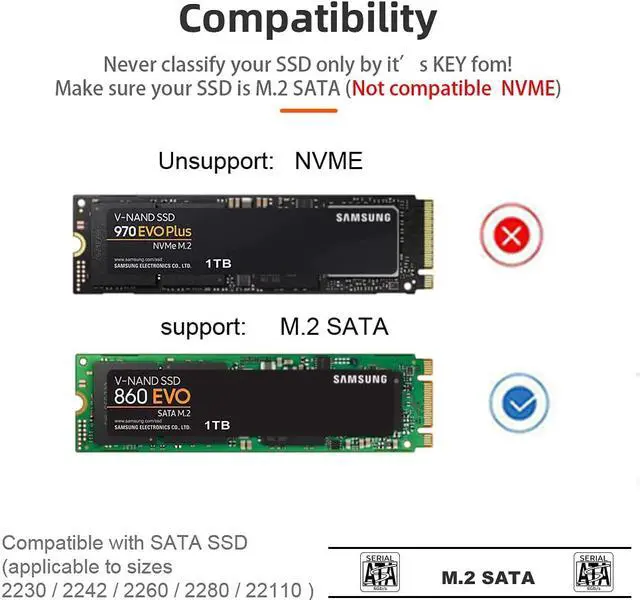 Alt view image 5 of 6 - [New Upgraded] 2 Bay m.2 SATA Docking Station, Tool-Free Type C to SATA SSD External Hard Drive Enclosure for B + M Key,Support Offline Clone duplicator and one- Key System Disk Copy Function. (5Gbps)