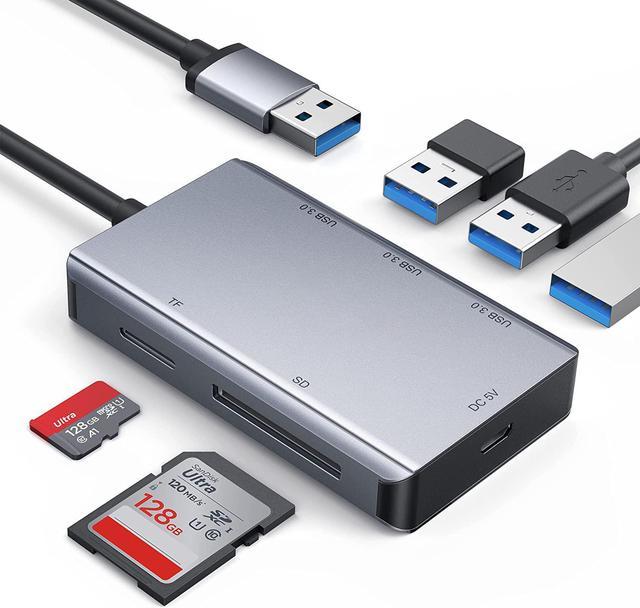 USB 3.0 3-Port Memory Card Reader