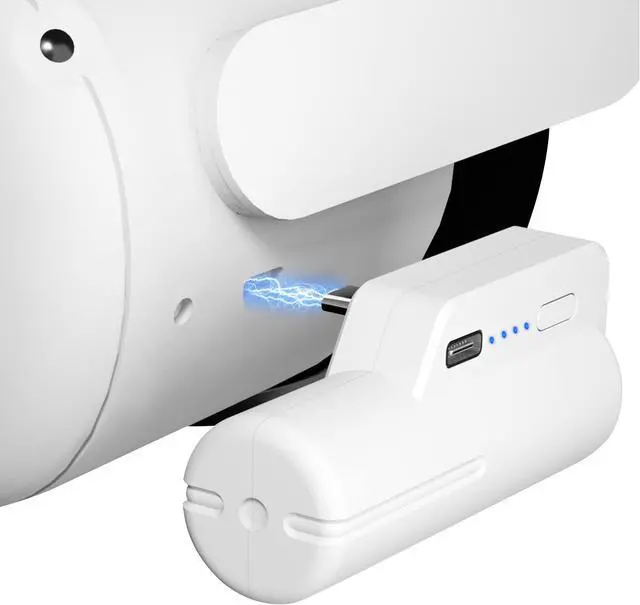 Main image of Battery Pack for Quest 2, 5000mAh Head Strap Battery Pack Compatible with Quest 2 and Quest, Lightweight and Portable VR Extend Power Accessories for Extra 2-4H Playtime