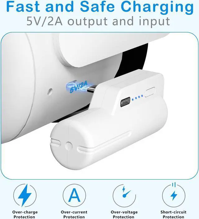 Alt view image 5 of 7 - Battery Pack for Quest 2, 5000mAh Head Strap Battery Pack Compatible with Quest 2 and Quest, Lightweight and Portable VR Extend Power Accessories for Extra 2-4H Playtime