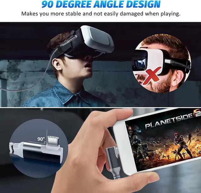 Alt view image 5 of 7 - 16Ft / 5M VR Link Cable Compatible with Meta/Oculus Quest 2 Accessories and PC/Steam VR, High Speed PC Data Transfer/Fast Charge Cord, USB 3.0 Type A to USB Type C Cable for VR Headsets and Gaming PC