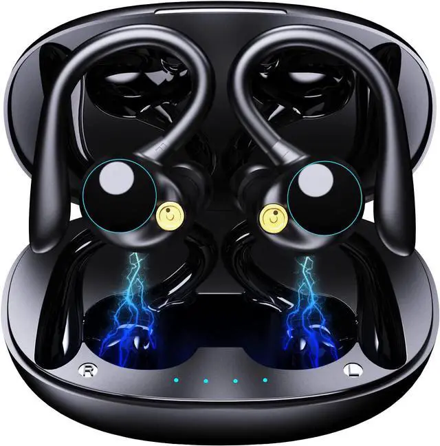 Main image of Bluetooth 5.2 Headphones HD Calls 70Hrs Playtime Ture Wireless Earbuds with Charging Case IPX7 Waterproof Ear Buds Touch Control Over-Ear Earphones with Earhooks for Sports/Running/Work/Gaming
