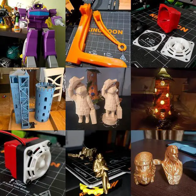 Alt view image 2 of 7 - Kingroon 3D Printers, Premium Titan Extruder Aluminum Double Linear Guide Rails and Double Cooling Fans, Easy Assemble Printing Space 180x180x180mm