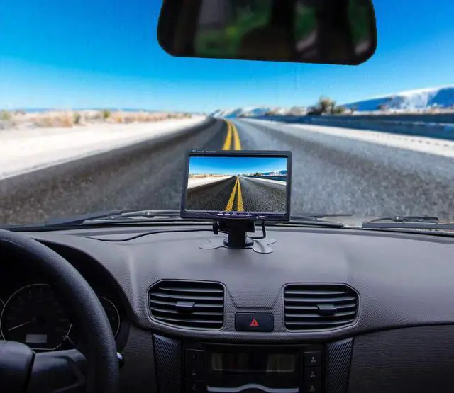 Alt view image 2 of 7 - Backup Camera Monitor 7 Inch Rearview Reversing LCD Monitor, Backup Monitor for car Two Video Input Plug V1/V2 Car Rearview Cameras for RV, Truck, Pickup, Van