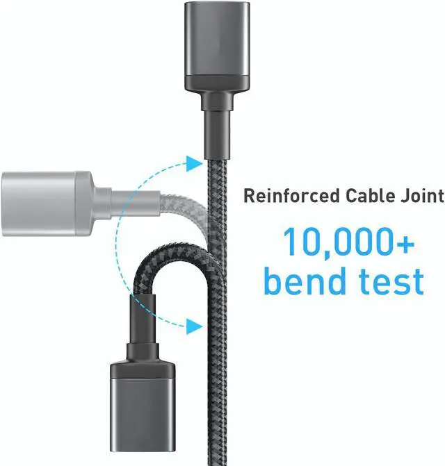 Alt view image 4 of 7 - [2Pack] USB Extension Cable, USB 3.0 Extension Cord Type A Male to Female up to 5Gbps Data Transfer USB 3.0 Extension Cord for Keyboard, Mouse, Flash Drive, Printer, Camera and More (3.3ft/1M)