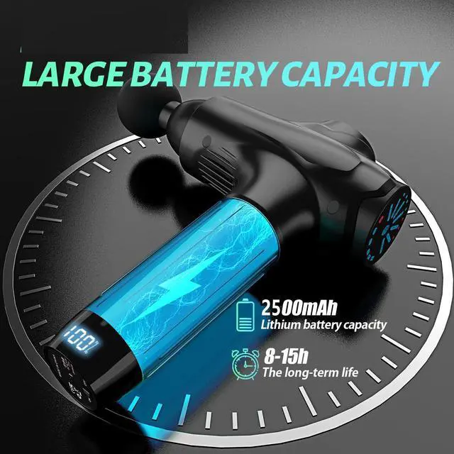 Alt view image 4 of 7 - Massage Gun Deep Tissue Muscle Massager, Percussion Massage Gun for Pain Relief, Portable Quiet Handheld Relaxation Electric Sport Massager (Black)