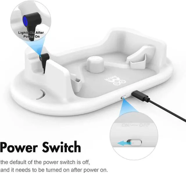 Alt view image 2 of 7 - Charging Dock for Meta Quest 2, VR Headset Charging Station and Charger Port for Meta Quest 2,Fast Charging, with Magnetic USB-C Charging Cable (White)