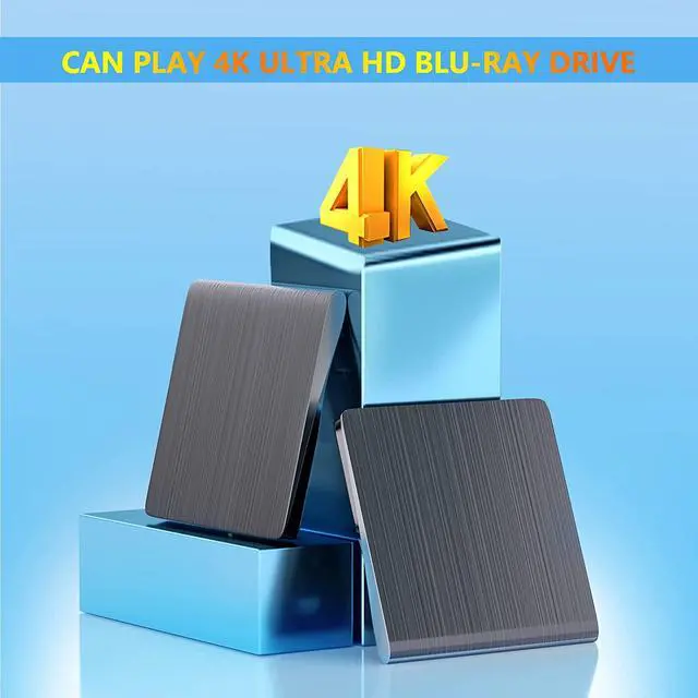 Alt view image 3 of 7 - External Blu-ray CD/DVD Drive, External Blu-ray CD DVD Burner, External DVD CD Drive Portable 3D Blu Ray DVD Burner with USB3.0 and Type-C Port, Suitable for Windows XP/7/8/10 MacOS