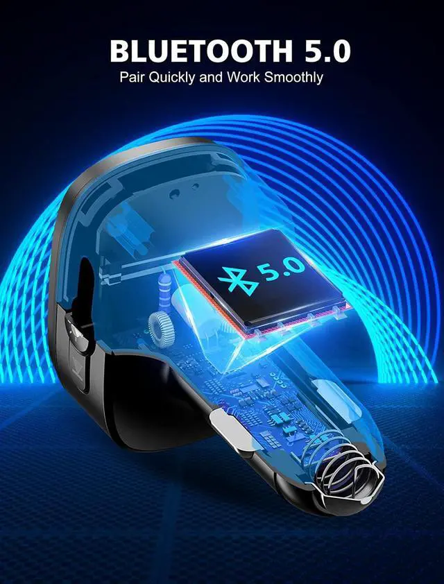 Alt view image 5 of 7 - Bluetooth FM Transmitter for Car Bluetooth 5.0, QC3.0 & PD 18W USB C Car Charger, 9 RGB Backlit Car Bluetooth Receivers, Bluetooth Car Adapter Support Handsfree Calls, Siri Google Assistant, USB Drive