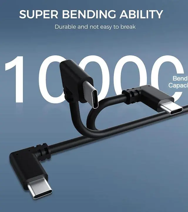 Alt view image 7 of 7 - USB C to C VR Link Cable for Oculus Quest 2, 16FT/5M High Speed Data Transfer Type C Replacement Charging Cable, USB C to USB C 3.0 Fast Charger Cord for Oculus Quest 2/1 (Black, 5M)