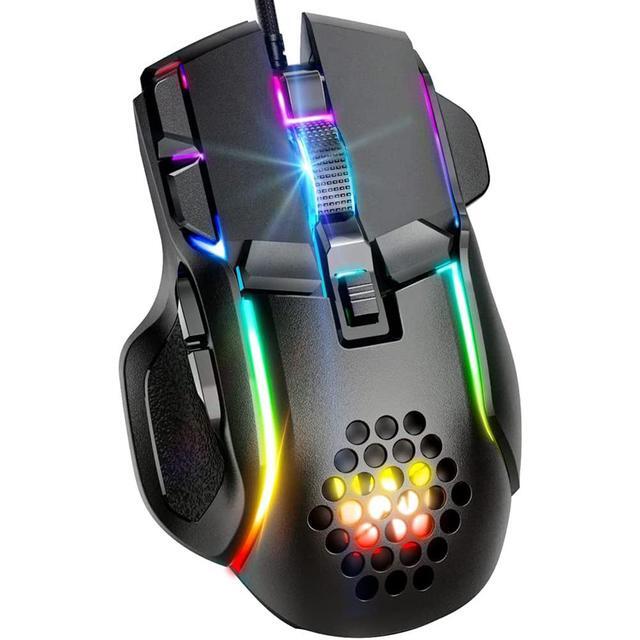 Honeycomb Gaming Mouse Wired - RGB Backlight Ergonomic Computer Mouse 6 Buttons For PC/Mac