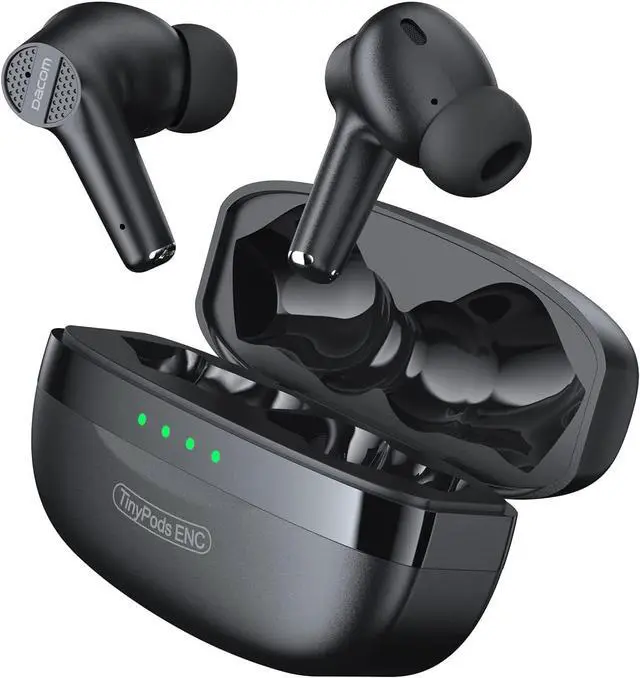 Main image of True Wireless Earbuds, in-Ear Earphones Touch Control Bluetooth 5.0 Earbuds 40H Playtime with Portable Mini Charging Case 4 Mic Call Noise Cancelling Headphones for Work Travel - Black