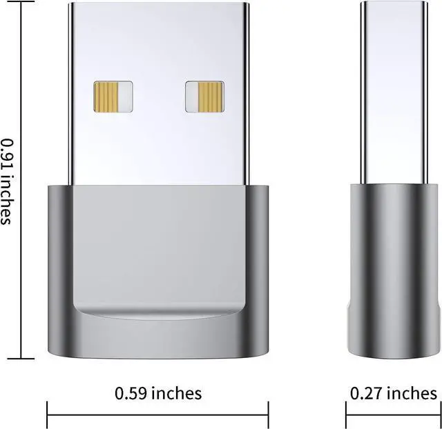 Alt view image 7 of 7 - USB C Female to USB Male Adapter (4-Pack), USB C Type C to USB A Charger Converter for iPhone 14 Plus 13 12 11 Pro Max, for Sam-sung Galaxy S22 S21 S20 Ultra etc..