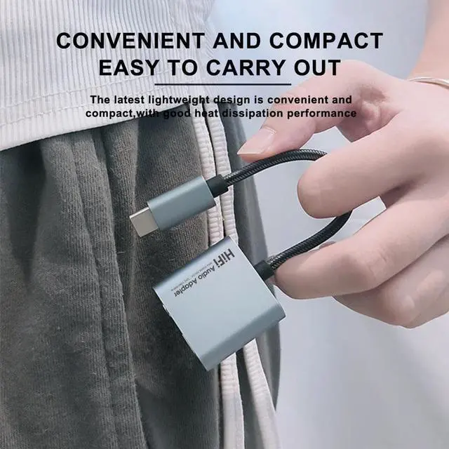 Alt view image 6 of 7 - USB C to 3.5mm Jack Headphone and Charger Adapter,2 in 1 Type C Audio Aux adapter with 60W Fast Charging Earphones Converter Cable for S-u-m-s-u-n-g Galaxy S22,S20,i-Pad Pro,Hua-wei, Pixel, Moto-rola