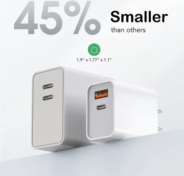 Alt view image 5 of 7 - [ 3 PACK ] USB C Wall Charger, 20W Type C Fast Charger+ QC 3.0 USB A Double Port Power Adapter Charger Plug Block for i-Phone 14/13/12/11/Plus/Pro Max/Pro/12 Mini/XS/XR/X/8/7/6/6S Plus, Android Phones