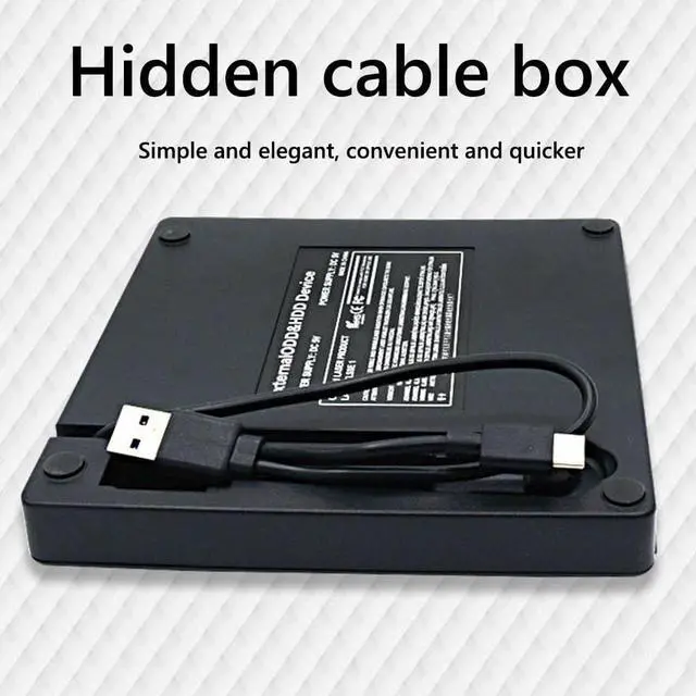 Alt view image 7 of 7 - USB 3.0&Type C External CD DVD Drive, CD/DVD +/-RW Optical Drive, Slim Portable DVD CD ROM Rewriter CD DVD Burner High Speed Data Transfer for Laptop Desktop PC Windows 11/10/7 MacOS Linux OS