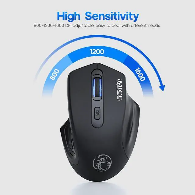 Alt view image 5 of 7 - [2.4G & Bluetooth Dual Mode] Rechargeable Wireless Mouse, Bluetooth Silent Mouse, Ergonomic Mouse 2.4G Wireless for Laptop Gaming Mice Ergonomic Silent Usb Gamer Mause Computer PC