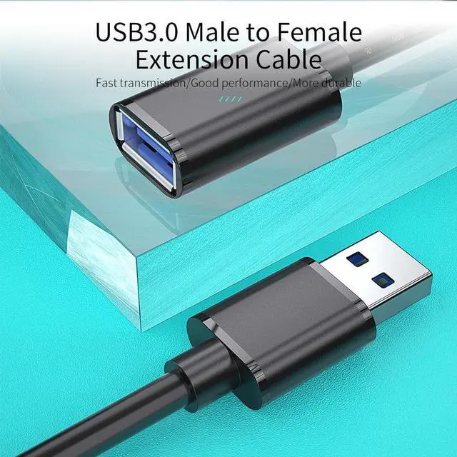 Alt view image 2 of 7 - [2 PACK] USB 3.0 Extension Cable 3.3ft/1M, USB A Male to Female Extender Cord, 5Gbps High Data Transfer Compatible for Webcam, Gamepad, USB Keyboard, Flash Drive, Hard Drive, Printer and More