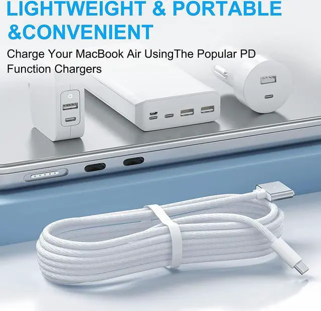 Alt view image 6 of 7 - USB C to Magnetic 3 Cable [2M,140W Fast Charging] Magnet 3 Charger Cord Compatible with MacBook Air (M2, 2022) and MacBook Pro (14-inch, M2, 2023) (16-inch, M2, 2023) (14-inch, 2021) (16-inch, 2021)