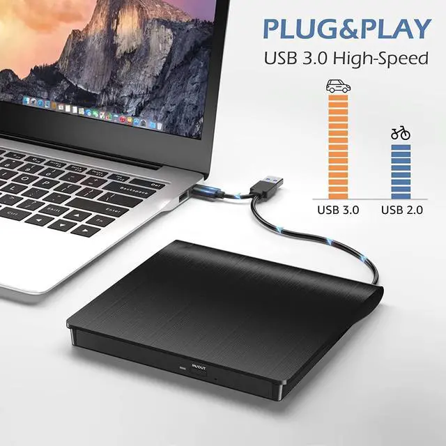 Alt view image 3 of 7 - Disk Duplicator External CD DVD Drive, USB 3.0 Type C Portable CD DVD +/-RW Optical Drive Player DVD/CD ROM Burner Reader Writer Compatible with Laptop Desktop PC Windows Linux MacOS