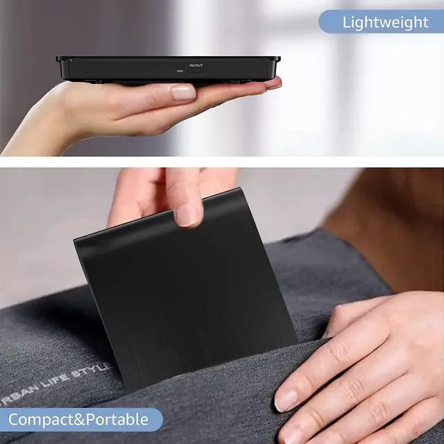 Alt view image 7 of 7 - Disk Duplicator External CD DVD Drive, USB 3.0 Type C Portable CD DVD +/-RW Optical Drive Player DVD/CD ROM Burner Reader Writer Compatible with Laptop Desktop PC Windows Linux MacOS