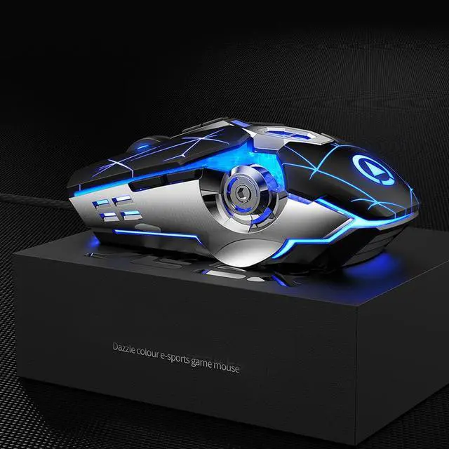 Alt view image 4 of 7 - USB Wired Gaming Mouse, 7 Buttons 1200/1600/2400/3200 DPI Adjustable LED Optical Mouse, Computer Mouse Wired Game Mice Silent USB Mouse for PC laptop Gamer