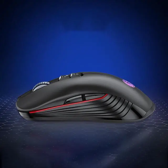 Alt view image 6 of 7 - Gaming Mice, Wireless Mouse Dual Mode Bluetooth5.1/2.4G RF Wireless Mouse with LED Rainbow Lights Rechargeable Type-C Bluetooth Mouse with 7 Buttons, 3 Adjustable DPI [800/1200/1600 dpi] for PC Laptop